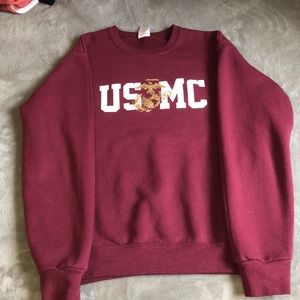 USMC maroon crewneck